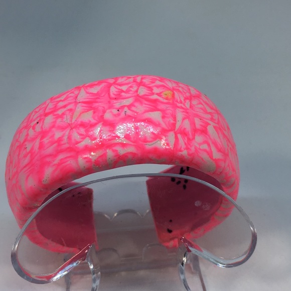 Unique Handmade Polymer Clay Bracelet and Earrings - Picture 3 of 6